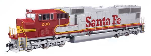 EMD SD75M, DC/DCC/Sound: Standard DC, Select: Santa Fe #203