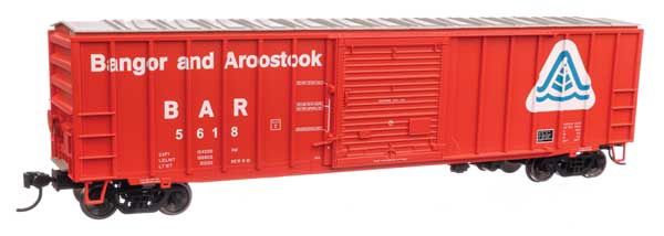 50&#39; ACF Exterior Post Boxcar - Bangor &amp; Aroostook BAR, Roadnumber: 5618