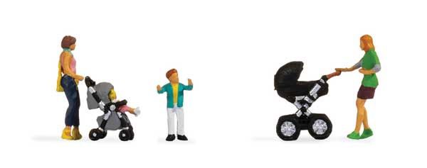 Mothers with Children -- 2 Moms, 2 Kids, 2 Strollers