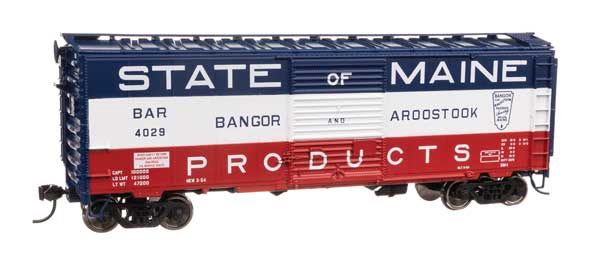 40&#39; ACF Welded Boxcar w/8&#39; Youngstown Door - Bangor &amp; Aroostook