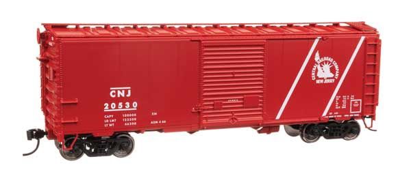 40&#39; ACF Welded Boxcar w/8&#39; Youngstown Door - Central of New Jersey