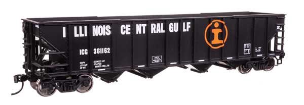 50&#39; 100-Ton 4-Bay Hopper - Illinois Central Gulf