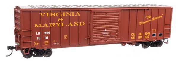 50&#39; ACF Exterior Post Boxcar - Virginia &amp; Maryland LRWN