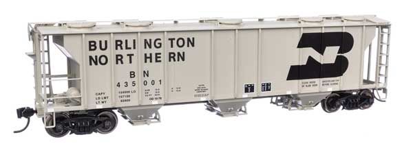 50&#39; Pullman-Standard PS-2 2893 3-Bay Covered Hopper - Burlington Northern