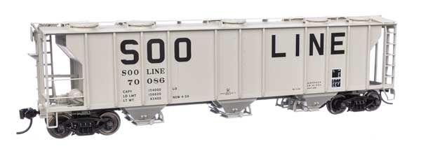 50&#39; Pullman-Standard PS-2 2893 3-Bay Covered Hopper - Soo Line