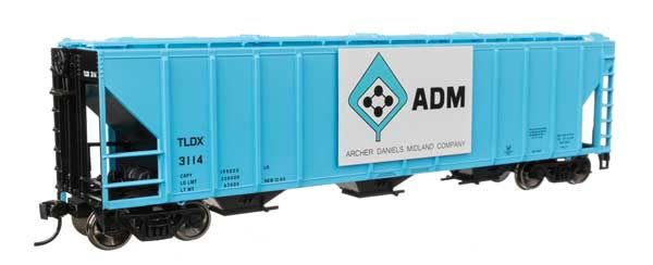 50&#39; Pullman-Standard PS2-CD 4427 3-Bay Covered Hopper - Archer-Daniels-Midland