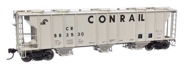 50&#39; Pullman-Standard PS-2 2893 3-Bay Covered Hopper - Conrail