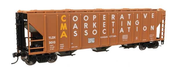 50&#39; Pullman-Standard PS2-CD 4427 3-Bay Covered Hopper - CMA TLDX