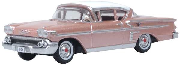 1958 Chevrolet Impala Sport Coupe, Select: Metallic Cay Coral, Snowcrest White