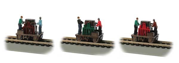 Gandy Dancer Operating Handcar, DCC/SOUND/DC: Standard DC, Select: Various Colors