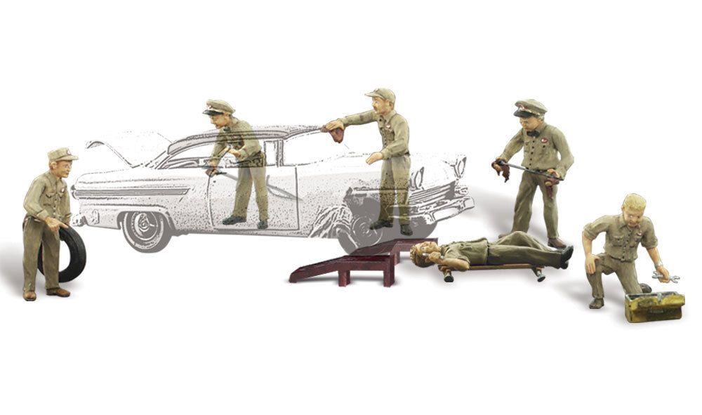 HO Service Station Attendants pkg(6)