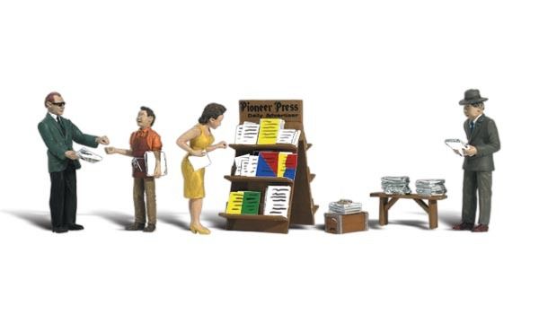 HO Newsstand (Includes 4 Figures)