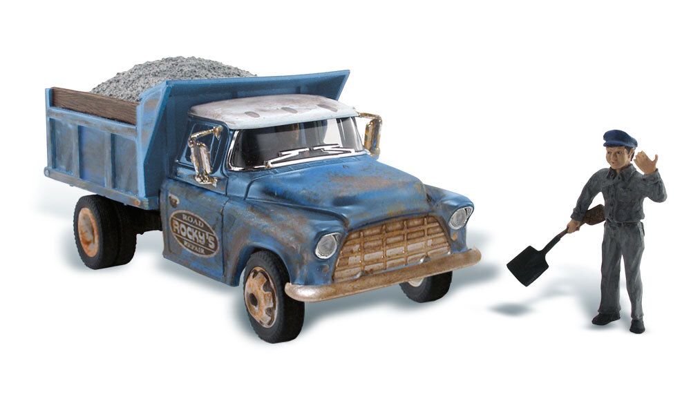 Rocky&#39;s Road Repair - Assembled - AutoScenes(R) -- Dump Truck &amp; Figure