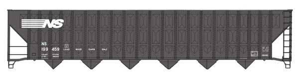 73&#39; Greenville 7,000 Cubic Foot Wood Chip Hopper - Norfolk Southern