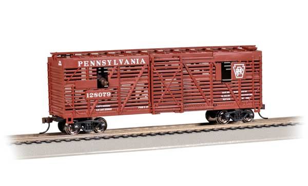 40&#39; Animated Stock Car with Cattle, Select: Pennsylvania Railroad #128079