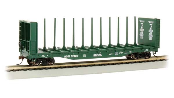 52&#39; Centerbeam Bulkhead Flatcar, Select: BC Rail #52423