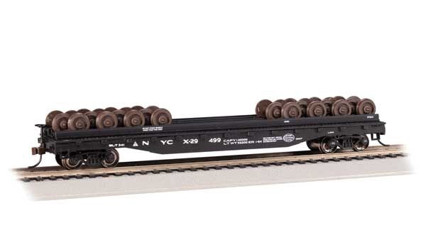 52&#39; Wheel Flatcar with Load, Select: New York Central #X-29499