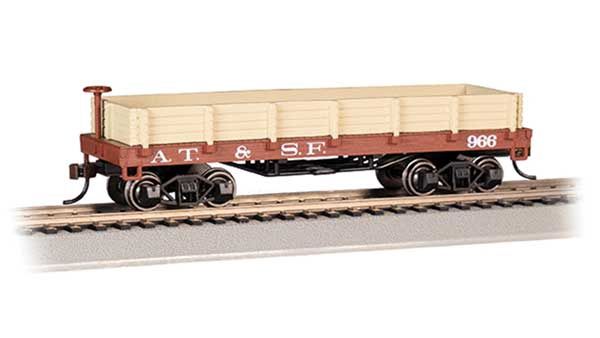 Old-Time Wood Gondola, Select: Atchison, Topeka &amp; Santa Fe #966