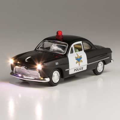 Just Plug(R) Lighted Vehicle -- Police Car (black, white)