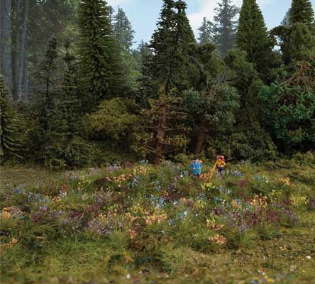 Assorted Wildflowers - Set of 250 Pieces -- Green, Yellow, Blue and White plus Heather, Cornflowers, Lavender