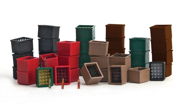 Beverage Crates and Bottles pkg(80) -- 16 Each: green, brown, black, red