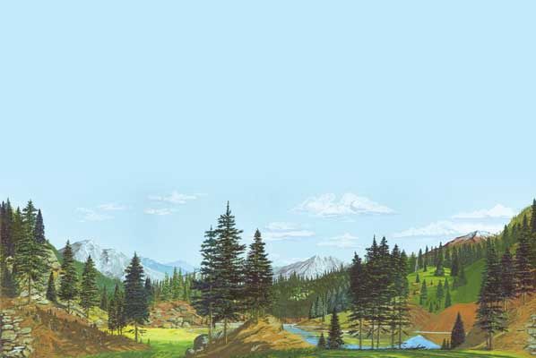 Background Scene 24 x 36&quot;  60 x 90cm - Instant Horizons(TM), Select: Tall Timber