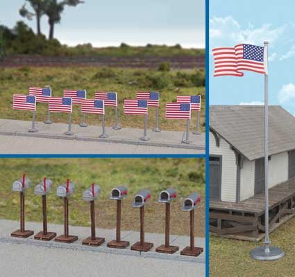 Flags (11) and Mailboxes (8) -- American Flags (50 Stars, 1959-Present)