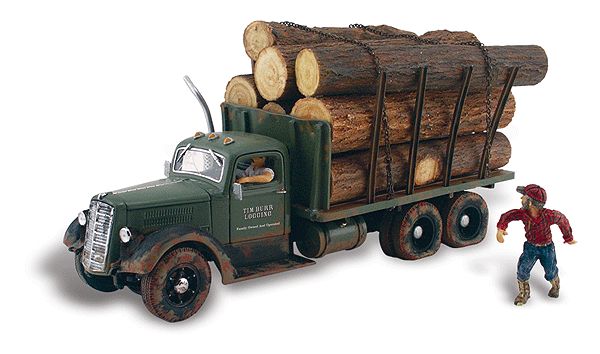 Tim Burr Logging - Assembled - AutoScenes(R) -- Truck, Lumber Load &amp; Figures
