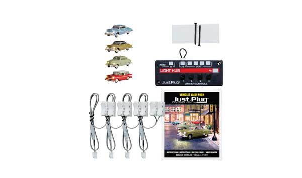 N Classic Vehicles - Just Plug Value Pack -- 1 Each: Midnight Ride, Blue Coupe, Comfy Cruise, Downtown Drive &amp; Light Hub