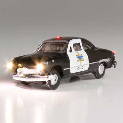 Just Plug(R) Lighted Vehicle -- Police Car (black, white) N