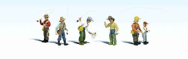 HO Fly Fishermen pkg(6)