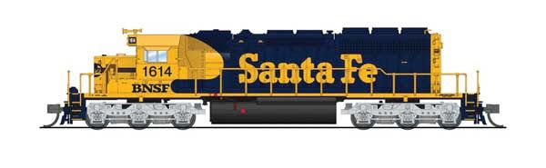 EMD SD40-2 Low Nose, DCC/SOUND/DC: Sound and DCC, Select: BNSF Railway #1614