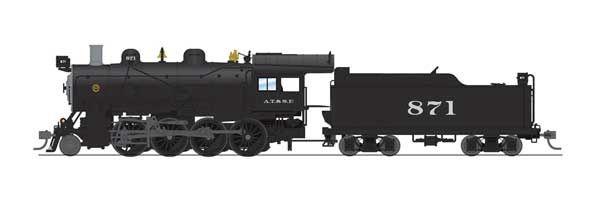 2-8-0 Consolidation, DCC/SOUND/DC: Sound, DCC and Smoke, Select: Santa Fe #871