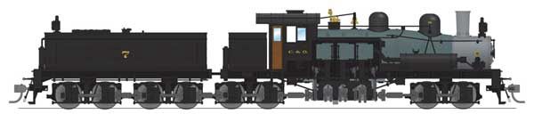 Class D 4-Truck Shay, DCC/SOUND/DC: Sound and DCC, Select: Chesapeake &amp; Ohio #7