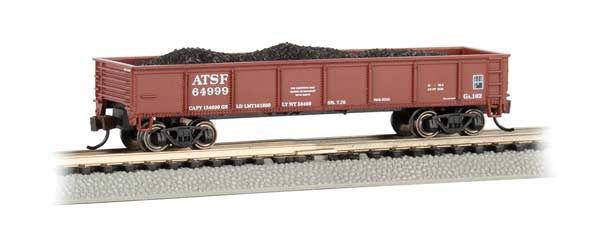 40&#39; Steel Gondola with Load, Select: Atchison, Topeka &amp; Santa Fe #64999