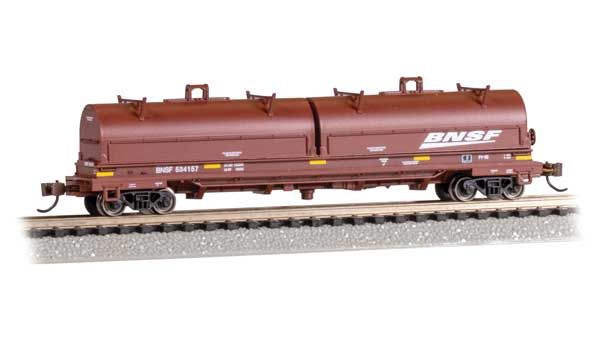 55&#39; Coil Car with Round Hoods and Load, Select: BNSF Railway #534157