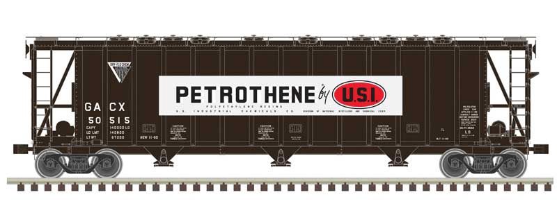 General American 3500 Dry-Flo 3-Bay Covered Hopper, Select: USI Petrothene GACX #50433