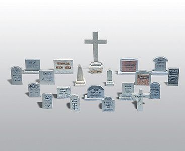 Scenic Details(R) (Unpainted Metal Castings), Select: Tombstones - Scenic Details(R)