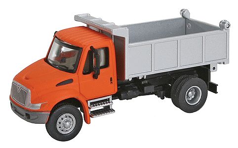 International(R) 4300 Single-Axle Dump Truck, Select: Orange Cab, Silver Dump Bed