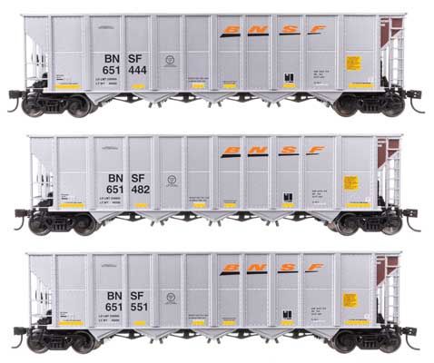 50' RD-4 Hopper 3-Pack - BNSF
