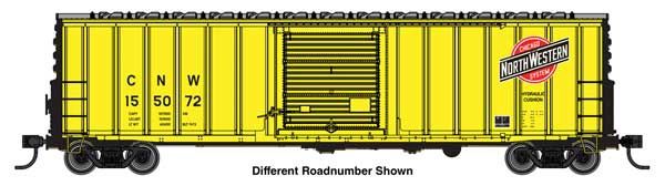 50&#39; ACF Exterior Post Dreadnaught End Plate B Boxcar - Chicago &amp; North Western