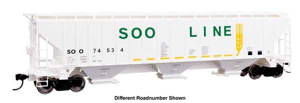 57&#39; Trinity 4750 3-Bay Covered Hopper - Soo Line