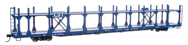 89&#39; Flatcar w/Bi-Level Open Auto Rack - Grand Trunk Western