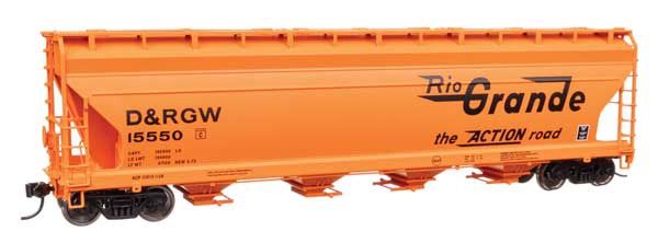ACF 5250 4-Bay Centerflow Covered Hopper - Denver &amp; Rio Grande Western