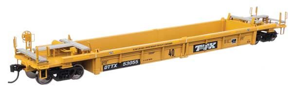 Thrall Rebuilt 40&#39; Well Car - TTX DTTX, Roadnumber: 53055