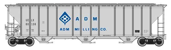 55&#39; Evans 4780 Covered Hopper  -- ADM-Milling UELX