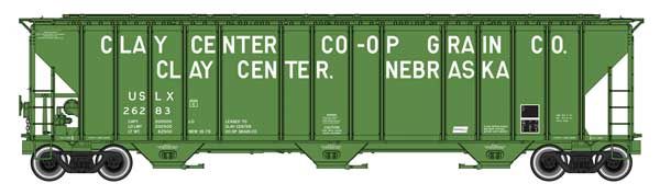 55&#39; Evans 4780 Covered Hopper  -- Clay Center USLX