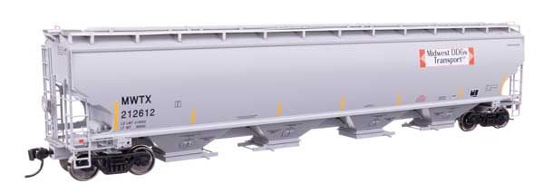 67&#39; Trinity 6351 4-Bay Covered Hopper  -- Midwest DDG Transport MWTX