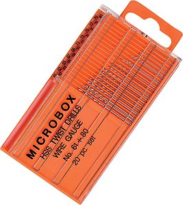 20-Piece High-Speed Steel Twist Drill Set - Nos. 61 to 80