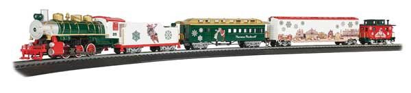 Norman Rockwell Christmas Express -- 0-6-0, 3 Cars, 47 x 38&quot; E-Z Track Oval, Power Pack